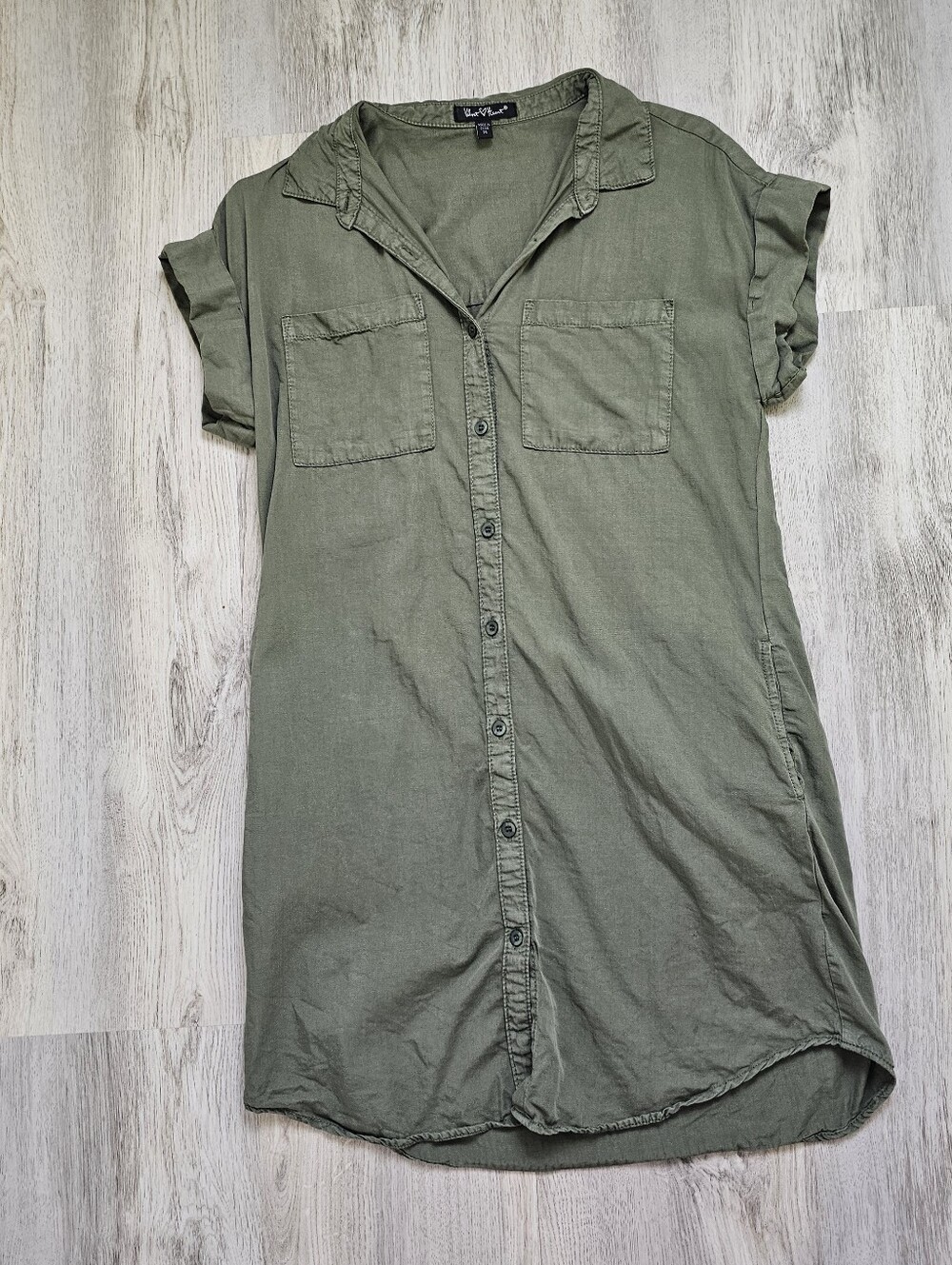 Velvet Heart Tencel Button Down Casual Dress